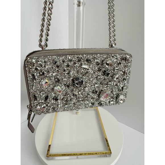 Kate Spade Silver Glitter Crystal-Embellished crossbody or shoulder bag - Picture 7 of 17